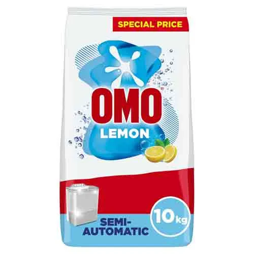 LAUNDRY DETERGENT POWDER SEMI AUTOMATIC LEMON OMO ( 10 KG )