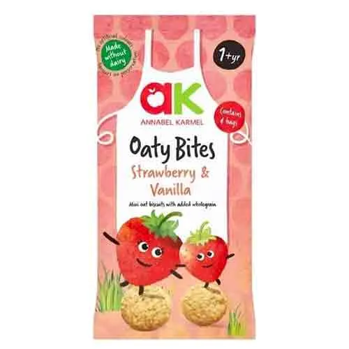 OATY BITES STRAWBERRY & VANILLA ANNABEL KARMEL ( 4 X 20 gm )
