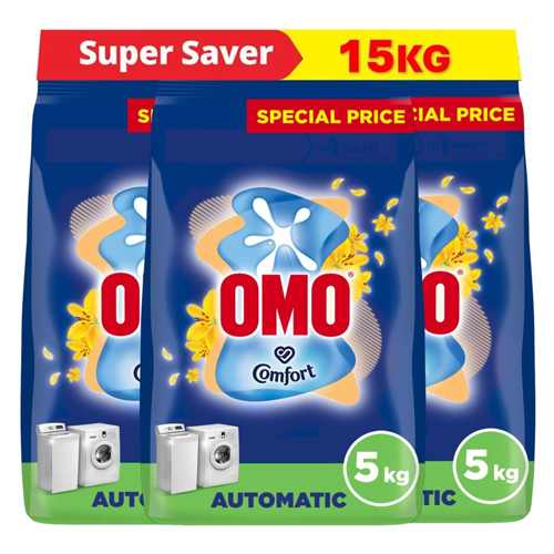LAUNDRY DETERGENT POWDER AUTOMATIC TOUCH OF COMFORT OMO ( 3 X 5 KG )