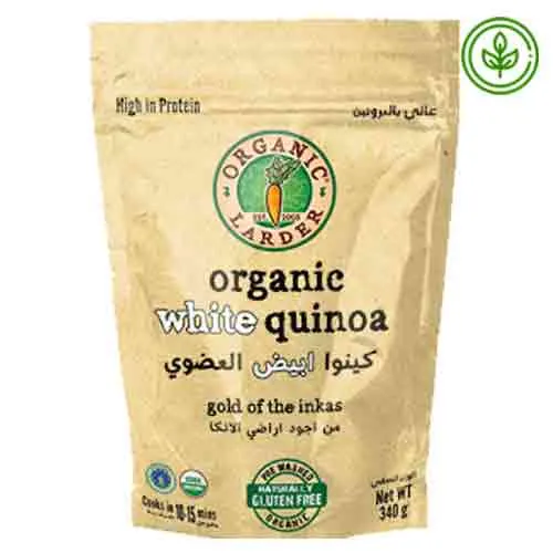 QUINOA WHITE ORGANIC ORGANIC LARDER 340 gm