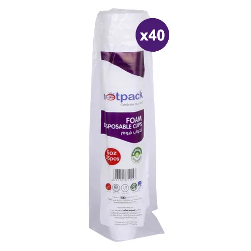 DISPOSABLE CUP FOAM 6 Oz ( 40 X 25 PCS ) 
