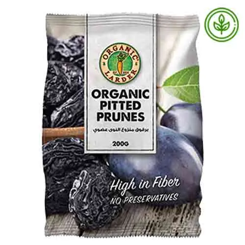 PRUNES PITTED ORGANIC LARDER ( 200 GM )