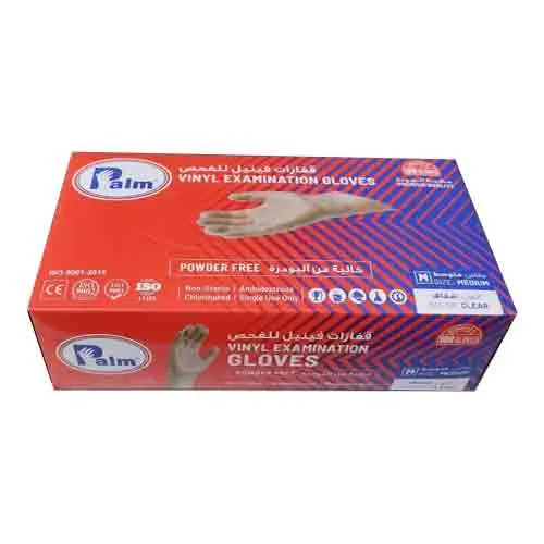  Palm Vinyl Gloves PF white Medium 100 Pcs