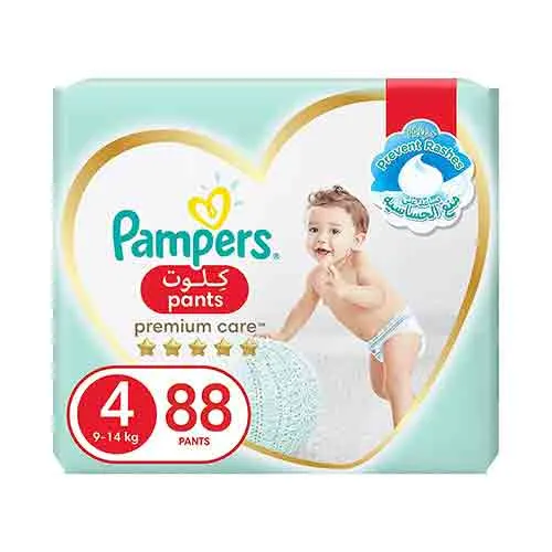 DIAPER PANTS PREMIUM CARE SIZE 4, 9 - 14 kg PAMPERS ( 2 X 44 PCS )