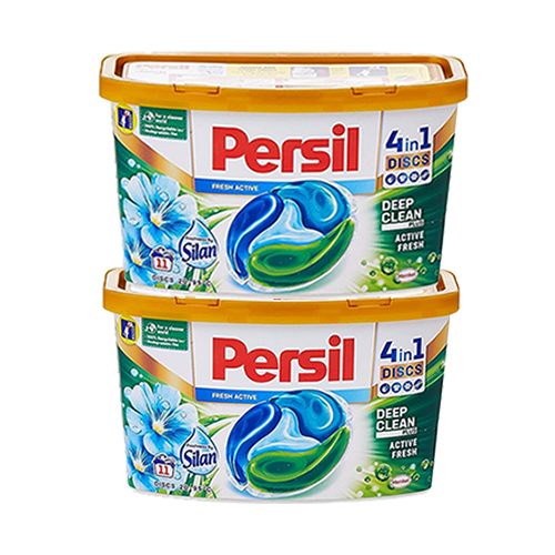 DETERGENT DISCS 4 IN 1 SILAN FRESH ACTIVE PERSIL ( 2 X 11 PCS )