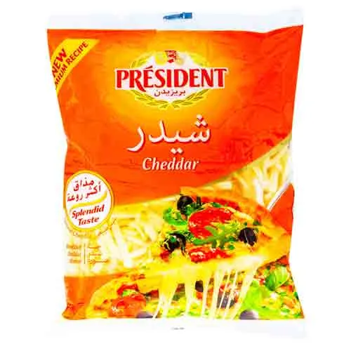 CHEESE CHEDDER SHREDDED PRESIDENT ( 200 gm )