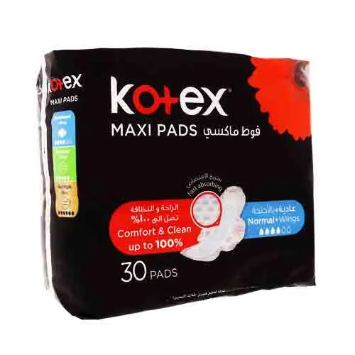SANITARY PADS MAXI SLIM NORMAL WING KOTEX ( 30 PCS )
