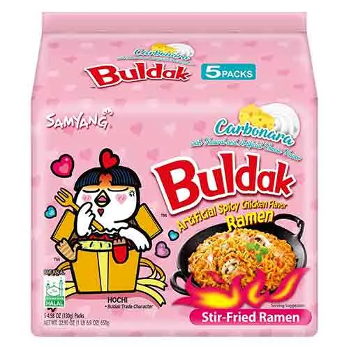 NOODLES FRIED CARBO SPICY CHICKEN HOT SAMYANG (5X130 GM)