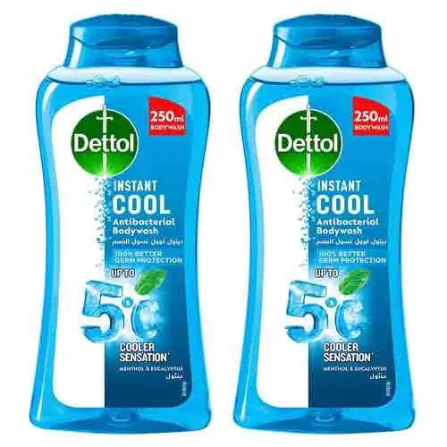SHOWER GEL & BODY WASH COOL DETTOL ( 2 X 250 ml )