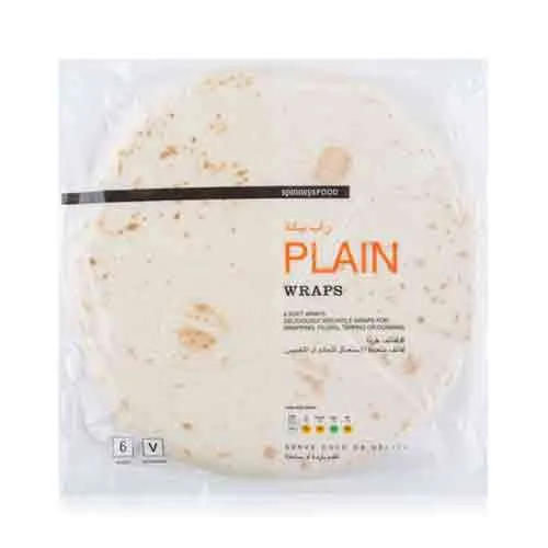 WRAPS PLAIN SOFT SPINNEYS FOOD ( 1 X 6 PC )