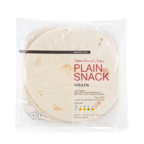 WRAPS PLAIN SOFT SPINNEYS FOOD ( 1 X 8 PC )