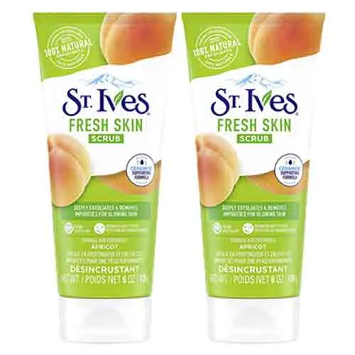 FACE SCRUB FRESH SKIN APRICOT ST.IVES (2 X 170 gm)