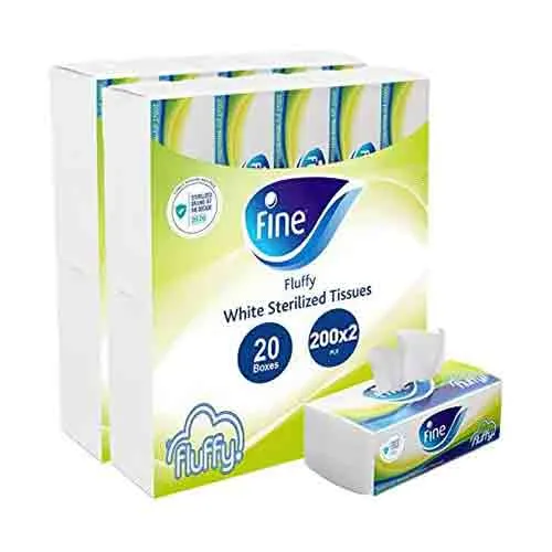 TISSUE FACIAL FINE FLUFFY 200 X 2 PLY ( 2 x 10 PCS )