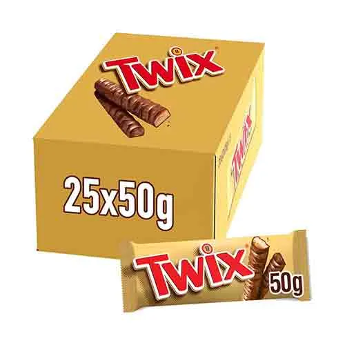 CHOCOLATE BAR TWIN TWIX (25 X 50 gm)