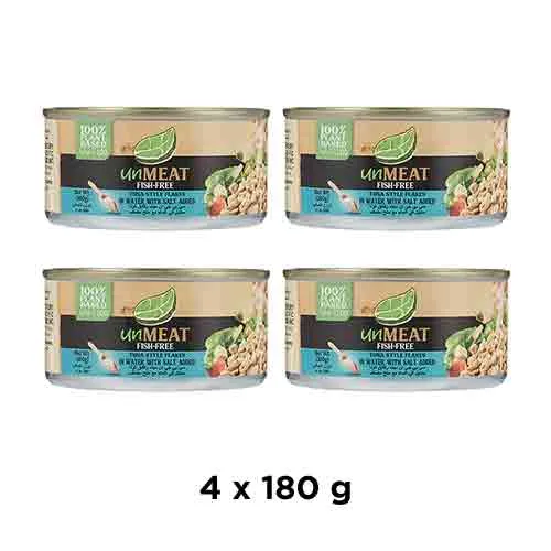 FISH FREE TUNA STYLE FLAKES IN BRINE UNMEAT ( 4 X 180 gm )