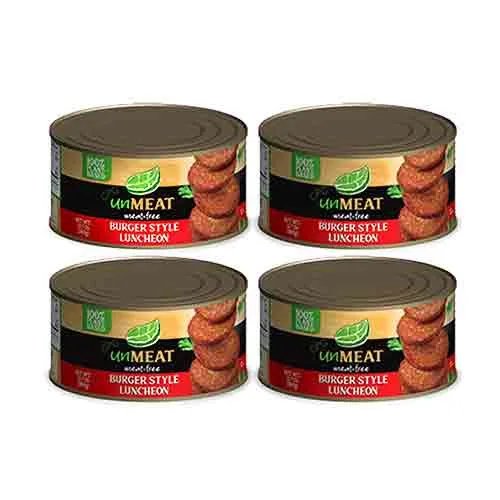 MEAT FREE BURGER STYLE LUNCHEON MEAT UNMEAT ( 4 X 360 gm )