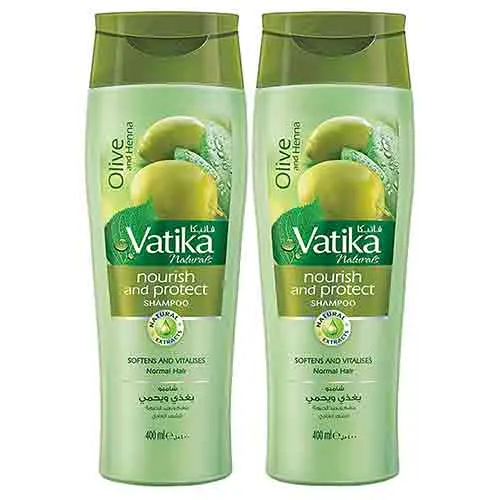 SHAMPOO NOURISH & PROTECT WITH OLIVE & HENNA VATIKA (2 X 400 ml)
