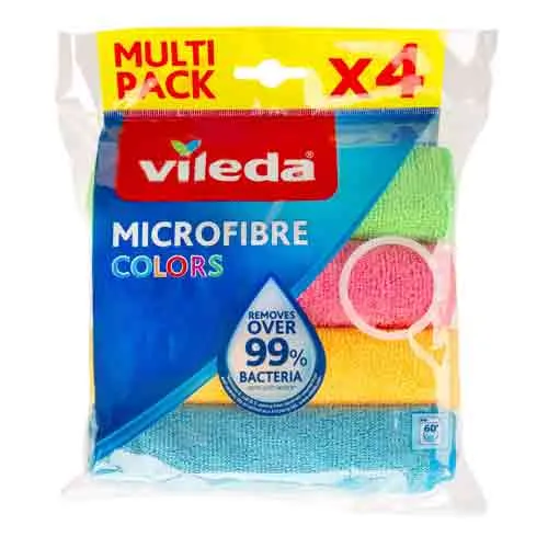 CLOTH MICROFIBER VILEDA 36 X 34 CM ( 4 PC )