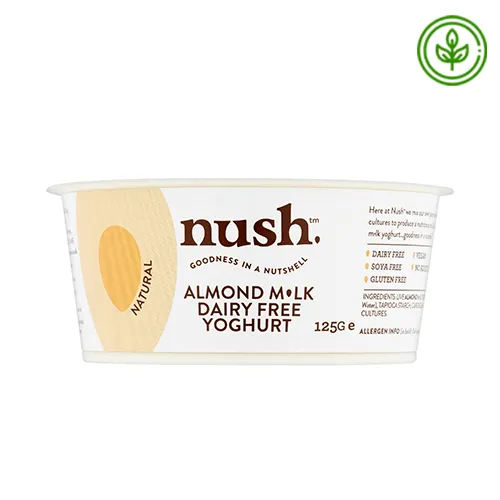 YOGHURT ALMOND MILK DAIRY FREE NATURAL NUSH (120 GM)