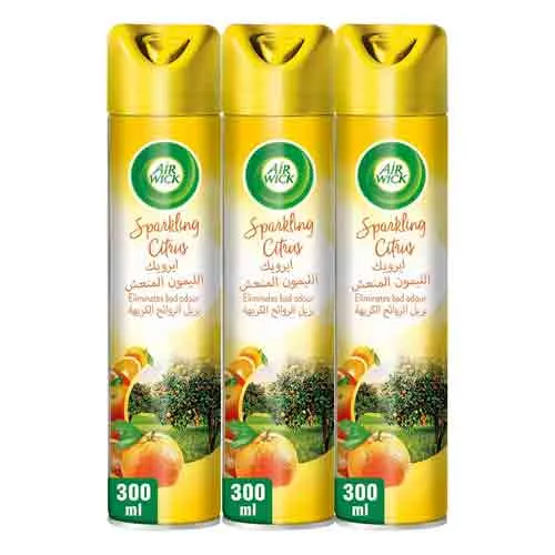 AIR FRESHNER SPARKLING CITRUS AIRWICK ( 3 X 300 ml )