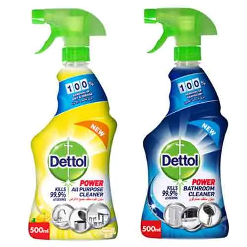 ALL PURPOSE  CLEANER + BATHROOM CLEANER DETTOL ( 2 X 500 ML )
