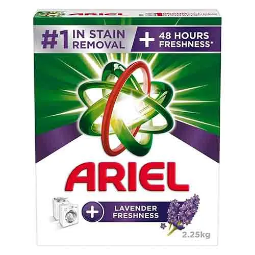 LAUNDRY DETERGENT POWDER AUTOMATIC LAVENDER ARIEL ( 2.25 kg )