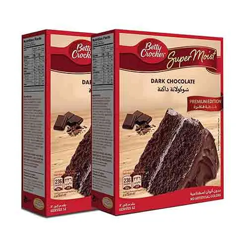 CAKE MIX DARK CHOCO SUPERMOIST BETTY CROCKER (2 X 510 GM)