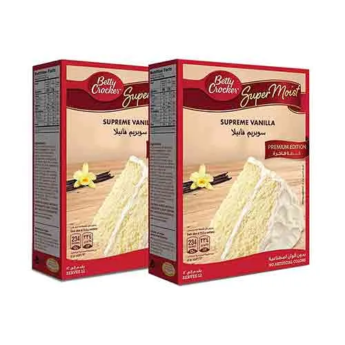 CAKE MIX SUPREME VANILLA SUPERMOIST BETTY CROCKER (2 X 510 GM)