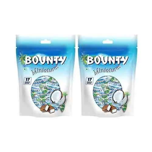CHOCOLATE MILK MINIATURES POUCH BOUNTY (2 X 150 gm)