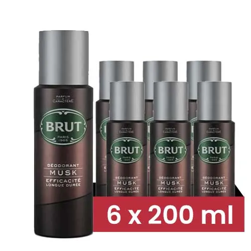 DEODORANT SPRAY MUSK BRUT ( 6 X 200 ML )