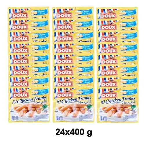 CHICKEN FRANKS CHEESE DOUX ( 24 X 400 GM )