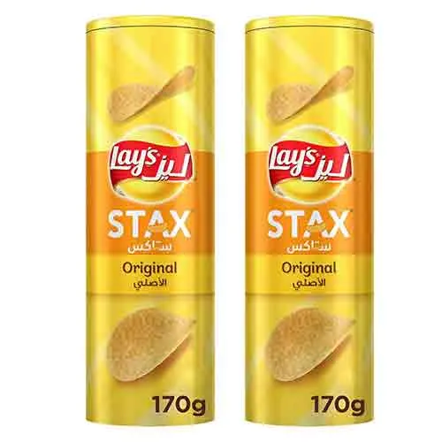 CHIPS STAX ORIGINAL POTATO CRISPS LAYS (2 X 170 gm)