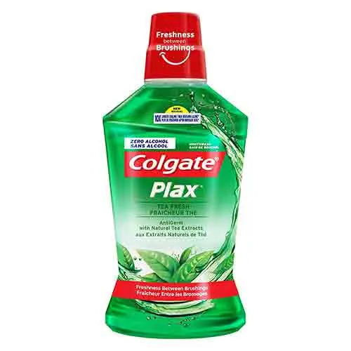 MOUTH WASH TEA FRESH PLAX COLGATE ( 500 ml )