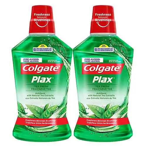 MOUTH WASH TEA FRESH PLAX COLGATE ( 2 X 500 ml )