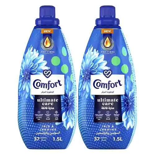 FABRIC SOFTENER CONC. IRIS & JASMINE COMFORT ( 2 X 1.5 LTR )