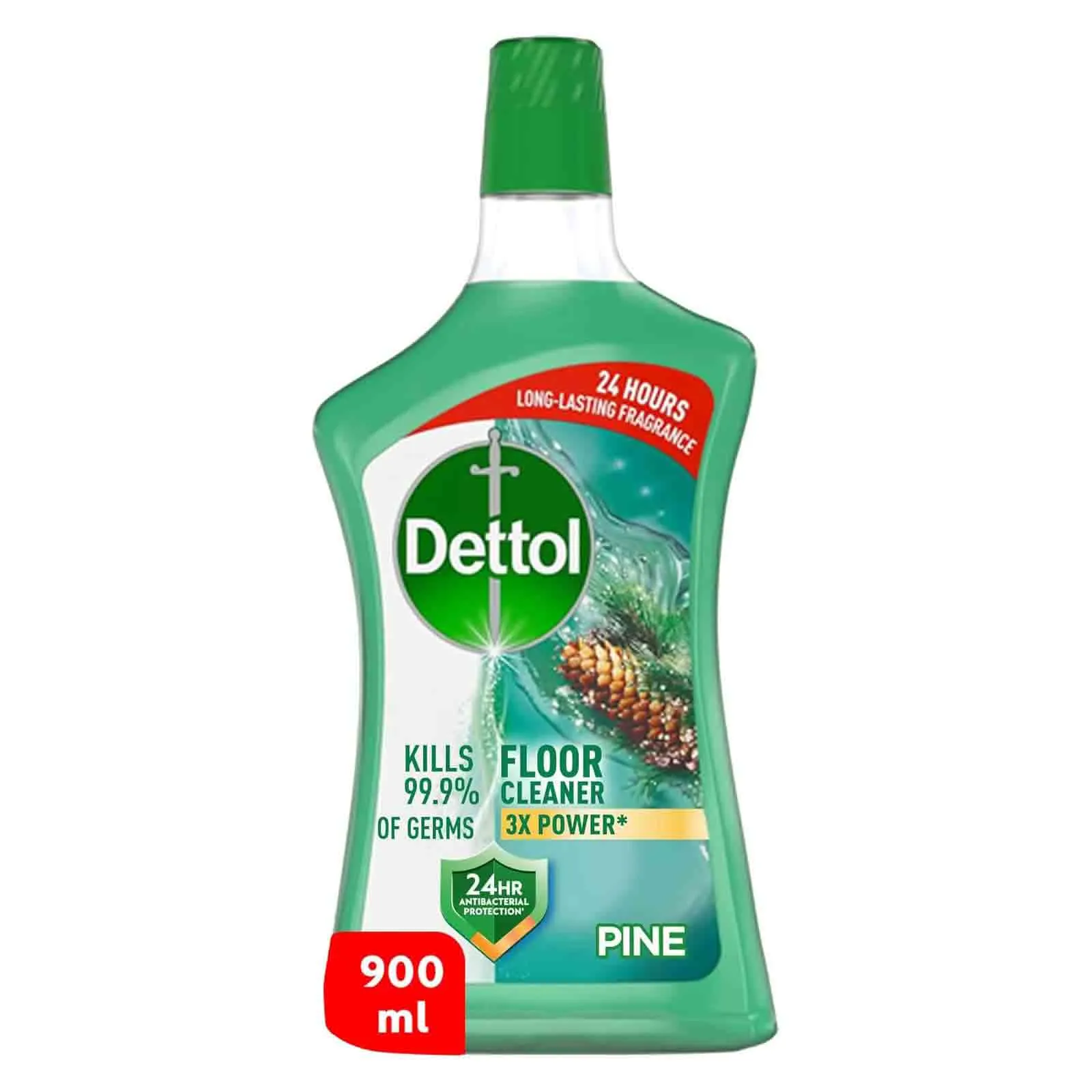 FLOOR CLEANER ANTIBACTERIAL POWER 3X PINE DETTOL ( 900 ml )