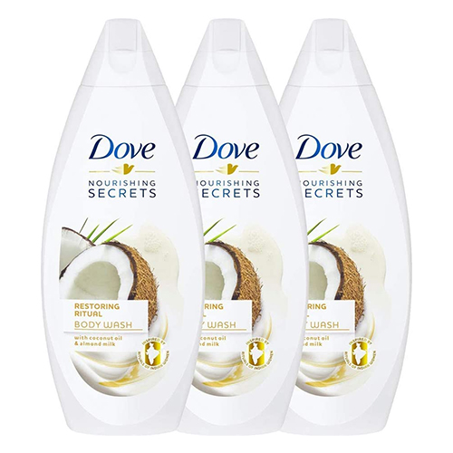 BODY WASH RESTORING RITUALS WITH COCONUT OIL & ALMOND MILK DOVE (3 X 500 ml)