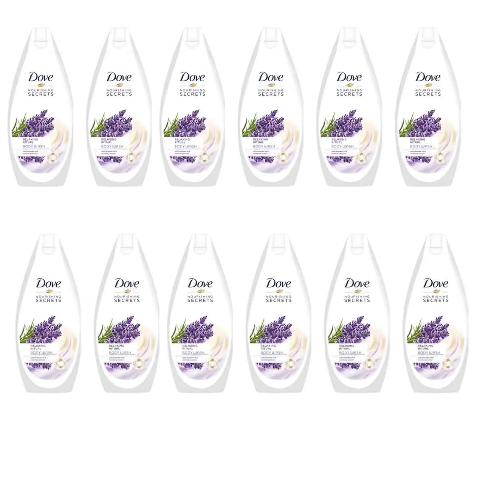 BODY WASH RELAXING RITUAL WITH LAVENDER OIL & ROSEMARY EXTRACT DOVE ( 12 X 500 ML )