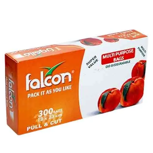 FREEZER BAG PULL CUT BIO DEGRADABLE 18 X 23 CM FALCON (1 X 300 PC)