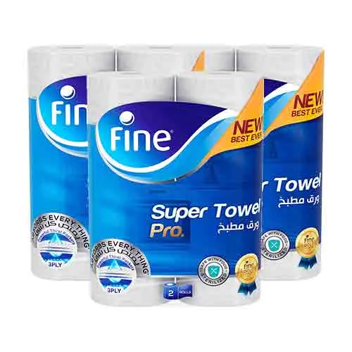 KITCHEN PAPER TOWEL FINE 60 X 2 PLY ( 6 ROLL )