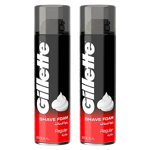 SHAVING FOAM REGULAR GILLETTE ( 2 X 200 ml)