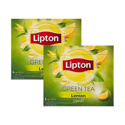 TEA BAG LEMON GREEN TEA LIPTON ( 2 X 100 BAG )
