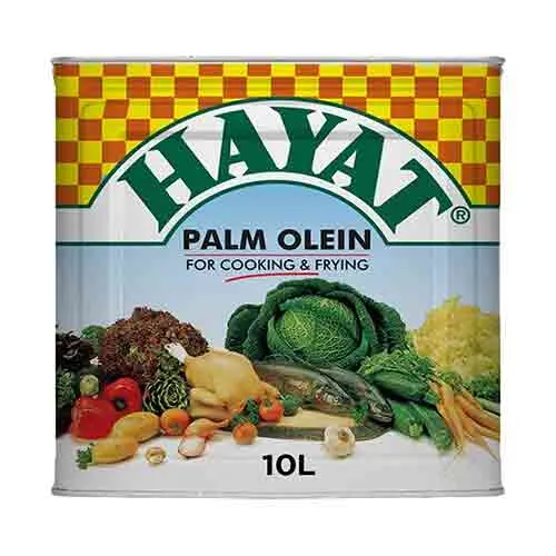 OIL PURE VEGETABLE PALM OLEIN TIN HAYAT ( 10 LTR )
