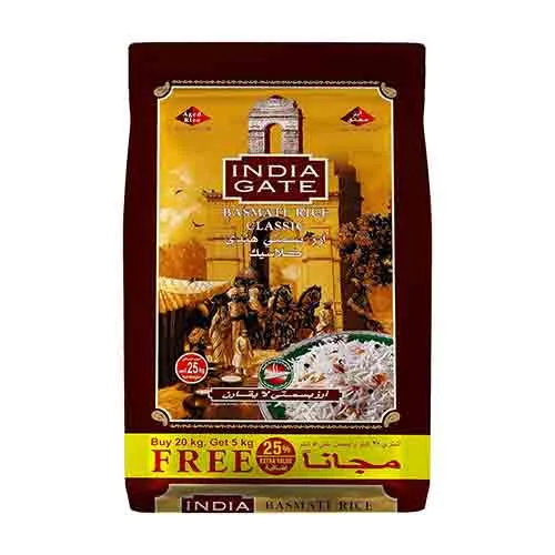 RICE BASMATI CLASSIC INDIA GATE ( 20 KG + 5 KG )