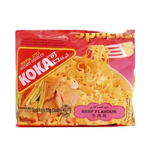 NOODLES INSTANT BEEF KOKA ( 5 X 85 gm )