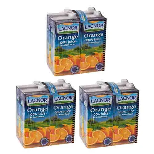JUICE ORANGE LACNOR ( 12 X 1 LTR )