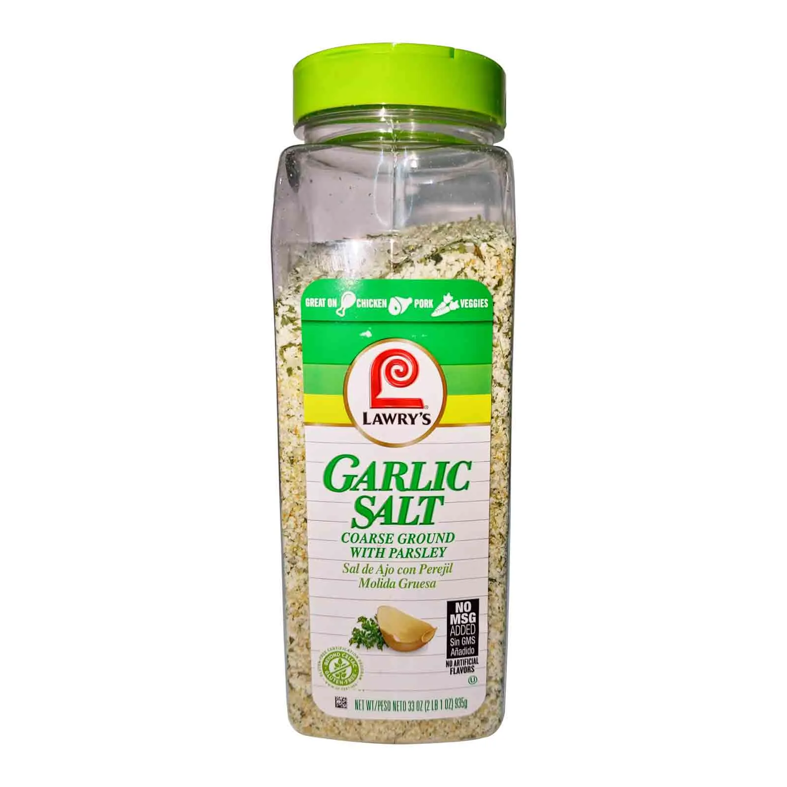 GARLIC SALT COARSE GROUND WITH PARSLEY LAWRYS ( 935 gm )
