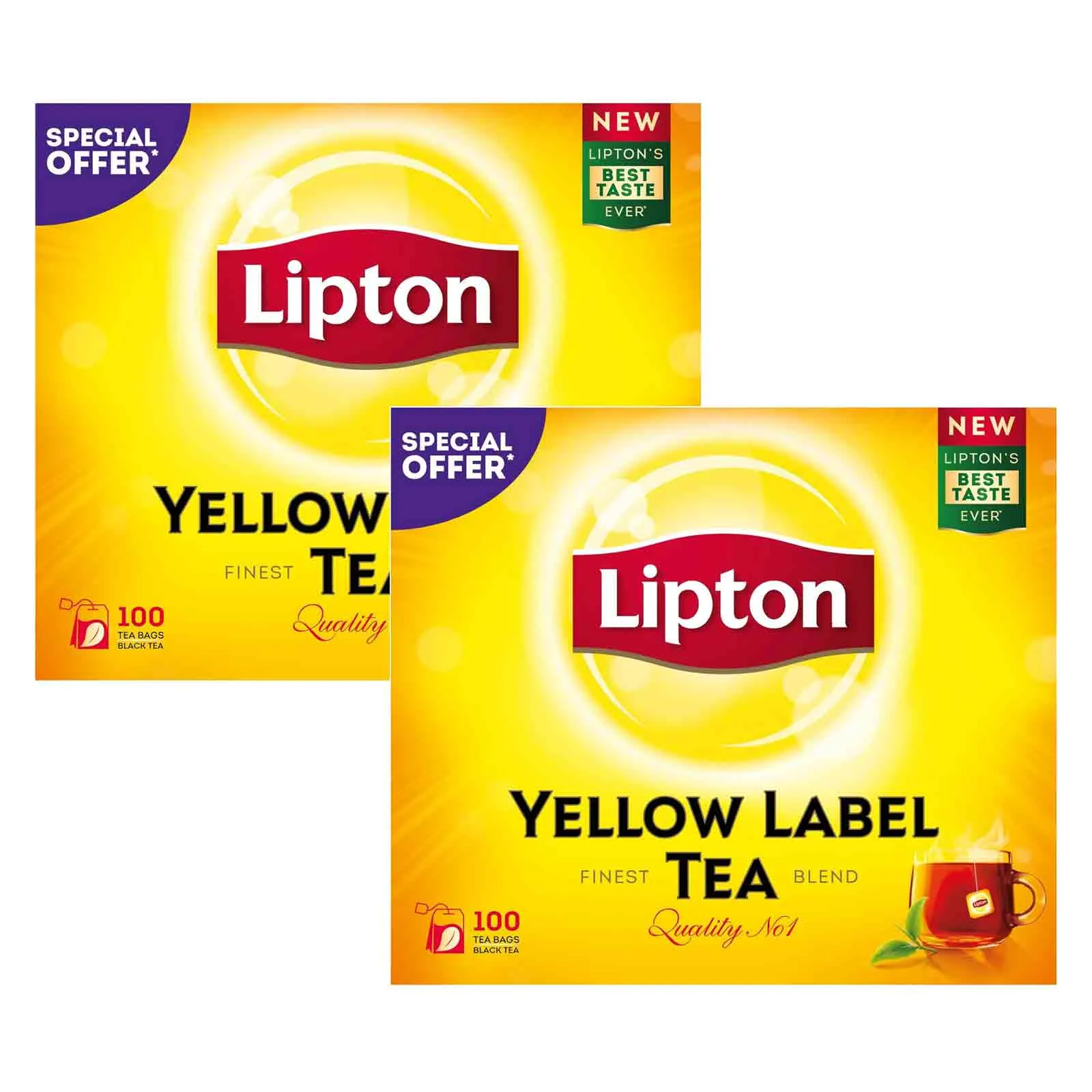TEA BAG YELLOW LABEL LIPTON ( 2 X 100 BAG )