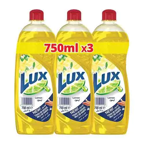 DISH WASHING LIQUID LEMON LUX ( 3 X 750 ML )