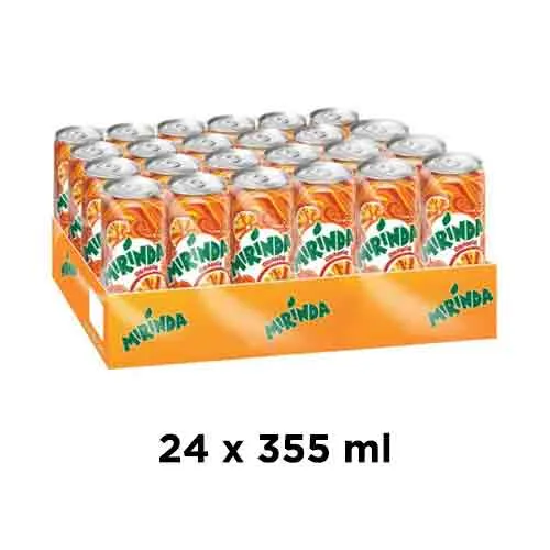 MIRINDA ORANGE CAN ( 24 X 355 ml )